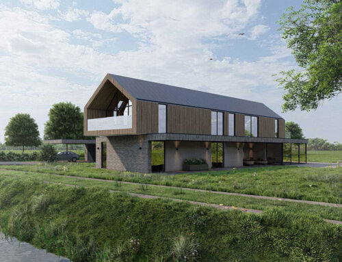 Strakke minimalistische woning in landelijke omgeving